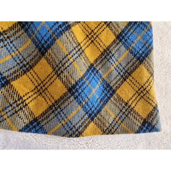 Vintage Wool Skirt Junior Womens Blue Plaid By Jantzen - Picture 2 of 7